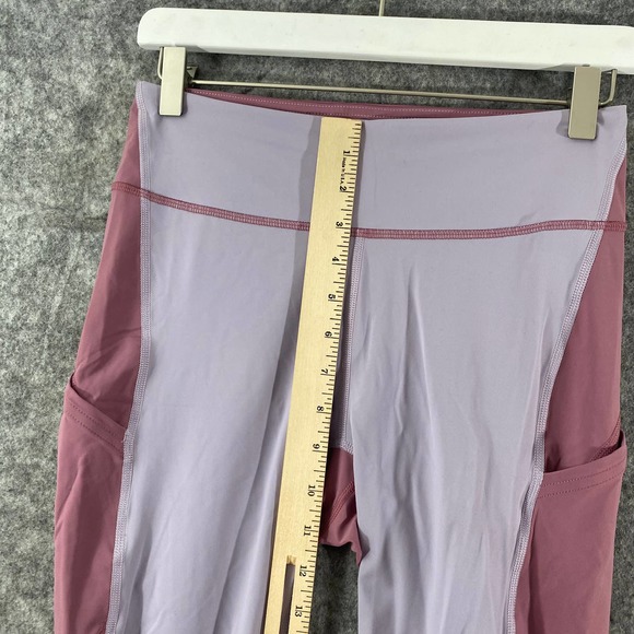 Outdoor Voices Leggings Medium High Rise Colorblock TechSweat Zoom Purple Pink - Picture 8 of 13